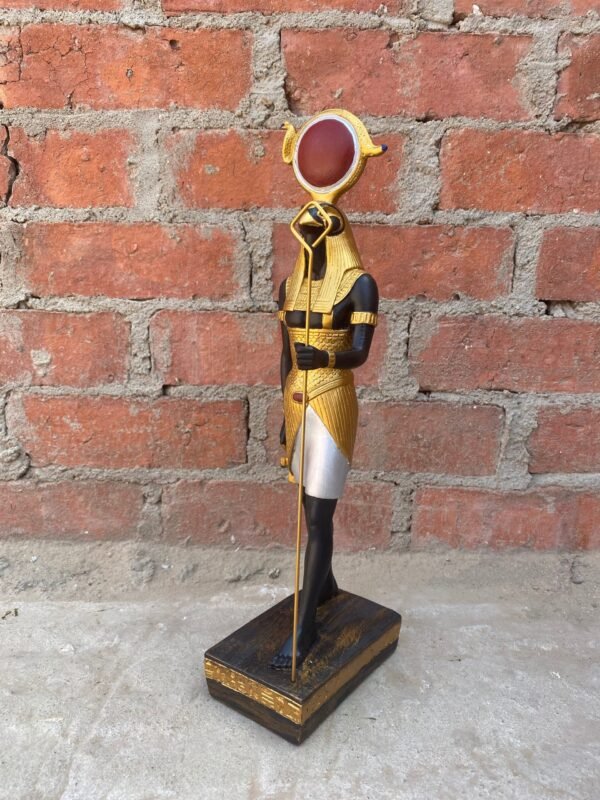 Very cool statue of Horus standing in color, handmade by me, made in Egypt - Image 4