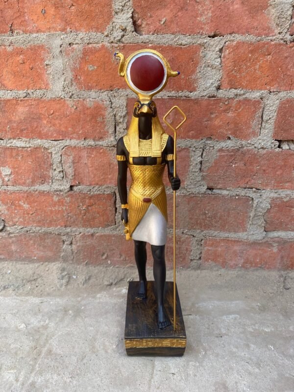 Very cool statue of Horus standing in color, handmade by me, made in Egypt - Image 2