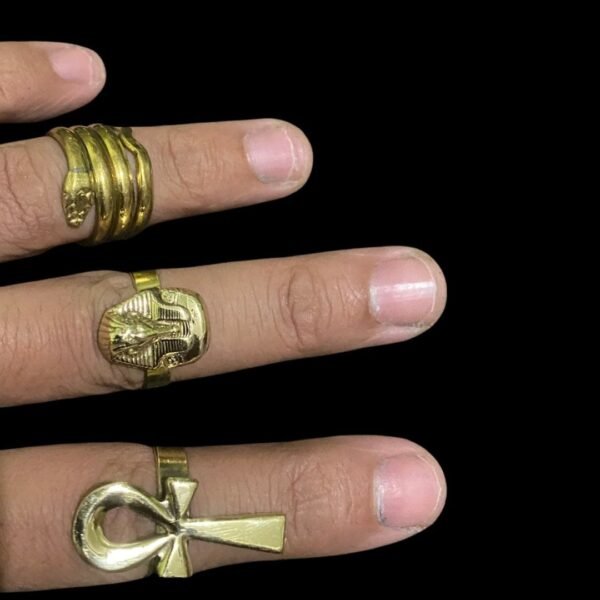 A set of rings, bracelets and a necklace in the shape of Sekhmet - Image 2