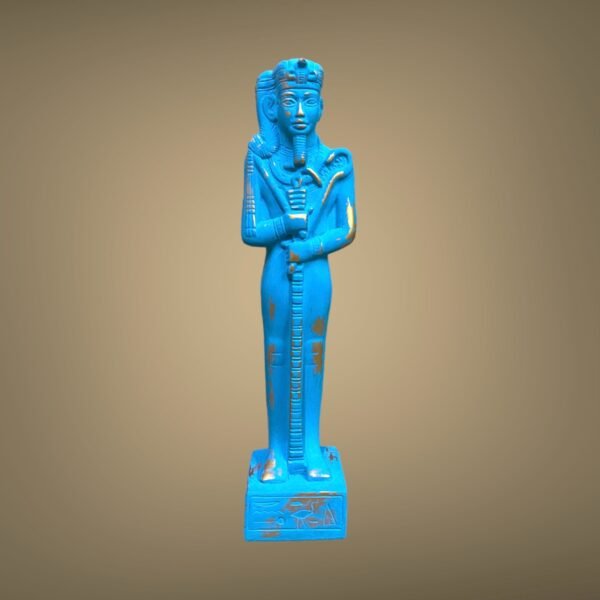 A wonderful statue of Khonsu Mento with distinctive handmade colors