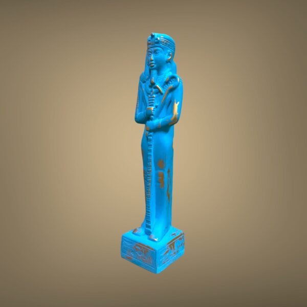A wonderful statue of Khonsu Mento with distinctive handmade colors - Image 3