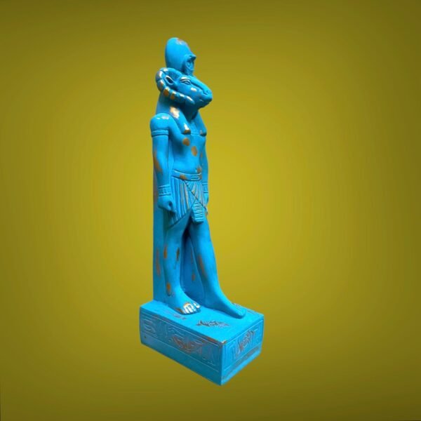 A wonderful statue of Khnum with distinctive handmade colors - Image 2