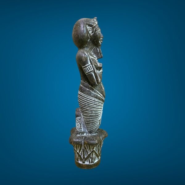 Unique statue of King Akhenaten of green granite - Image 6