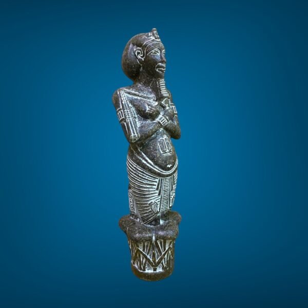 Unique statue of King Akhenaten of green granite - Image 2
