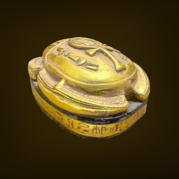 Very beautiful scarab hand made gold leaf old style - Image 2