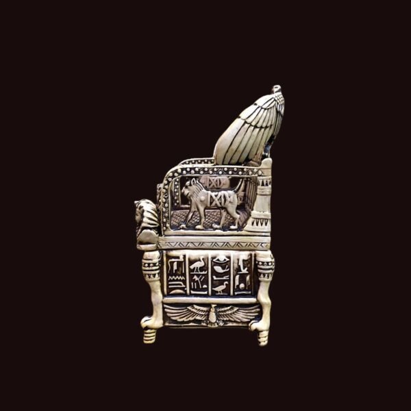 A very impressive jewelry box in the shape of Tutankhamun's throne chair - Image 6
