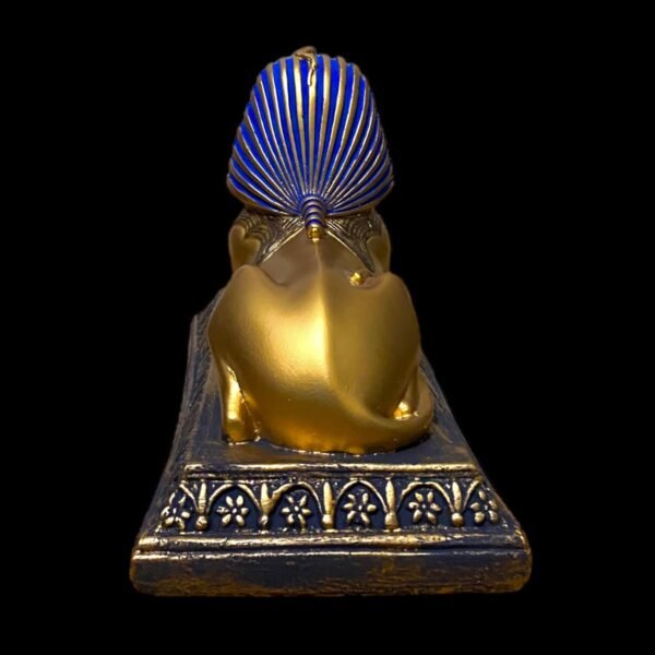 Sphinx statue in golden color inlaid with wonderful, distinctive colors of high quality - Image 6