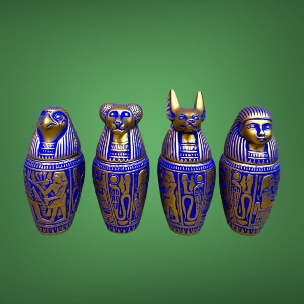 A wonderful canopy jars set in distinctive and attractive colors