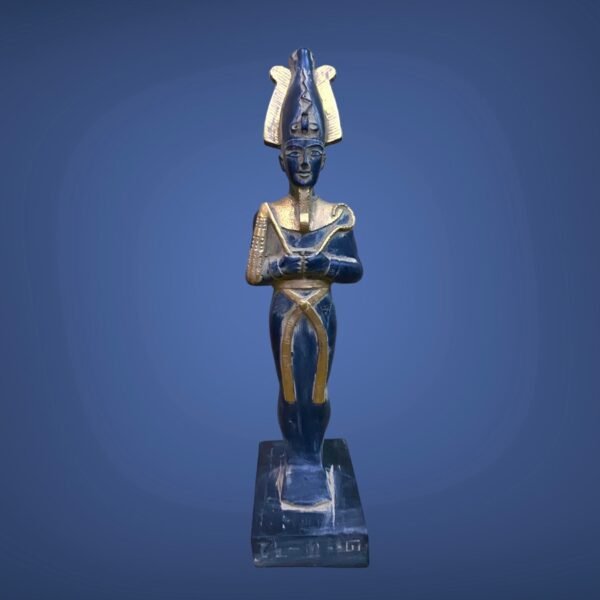 A beautiful statue of Osiris, in the old style, with an artistic touch, with the comfort of the past
